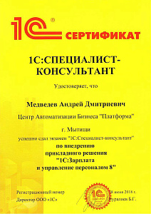 Медведев СПЕЦ по ЗУП